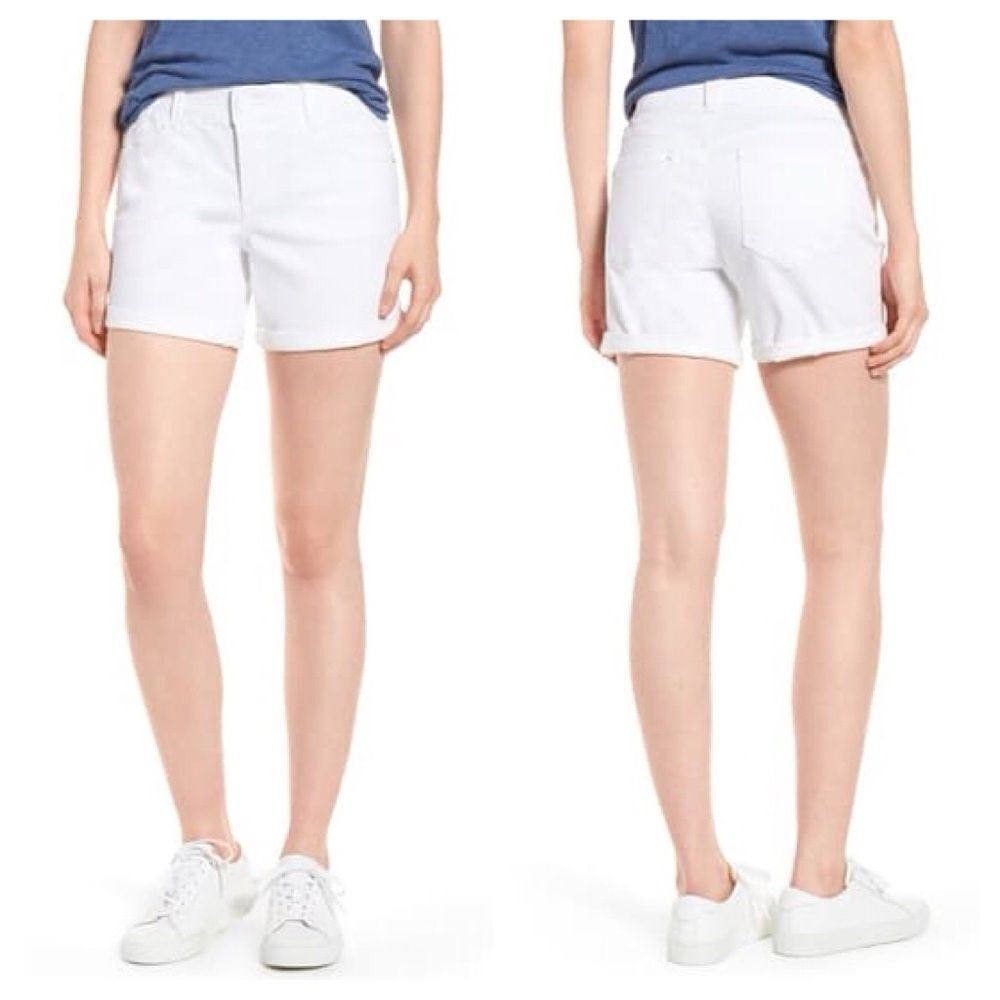 Wit & Wisdom Ab-solution Cuffed White Shorts